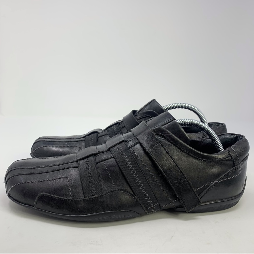 Aldo Men’s Black Leather Slip On Casual Sneakers